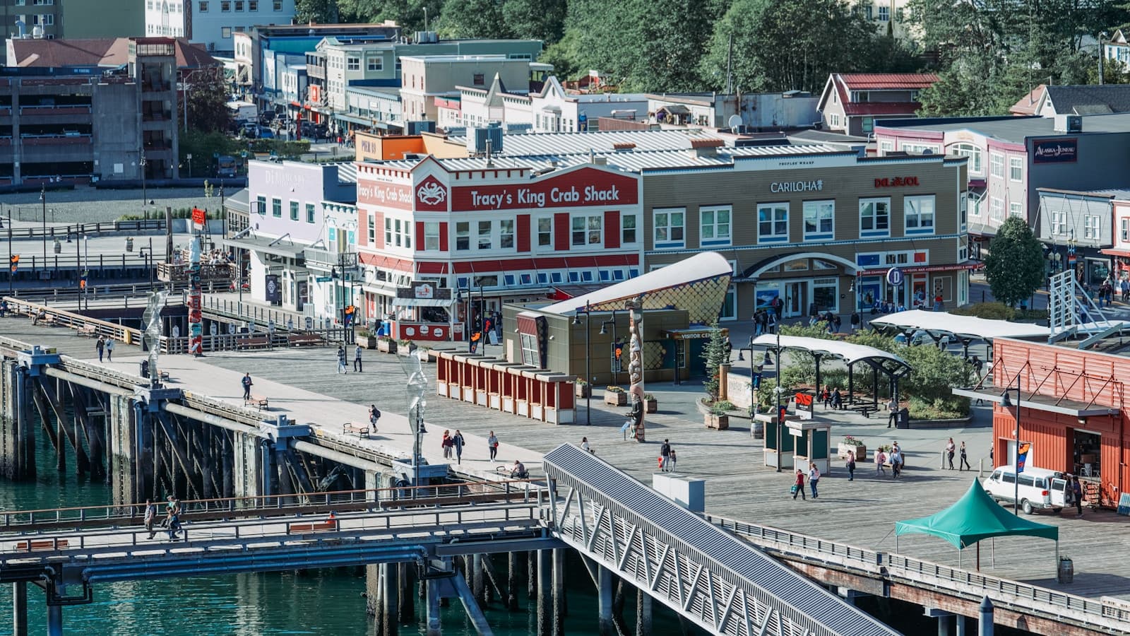 Juneau, Alaska cityscape and street view