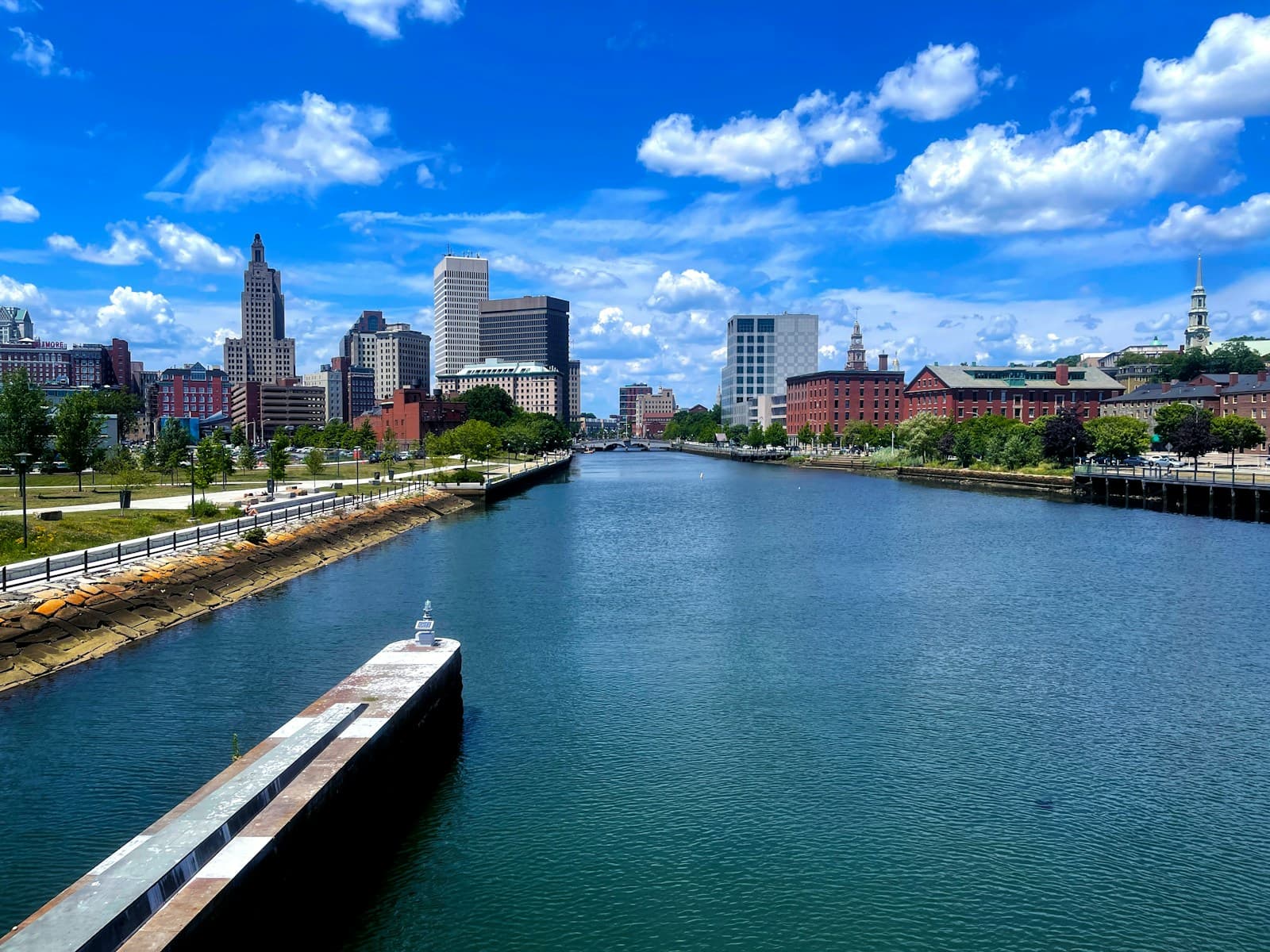 Providence, Rhode Island cityscape and street view