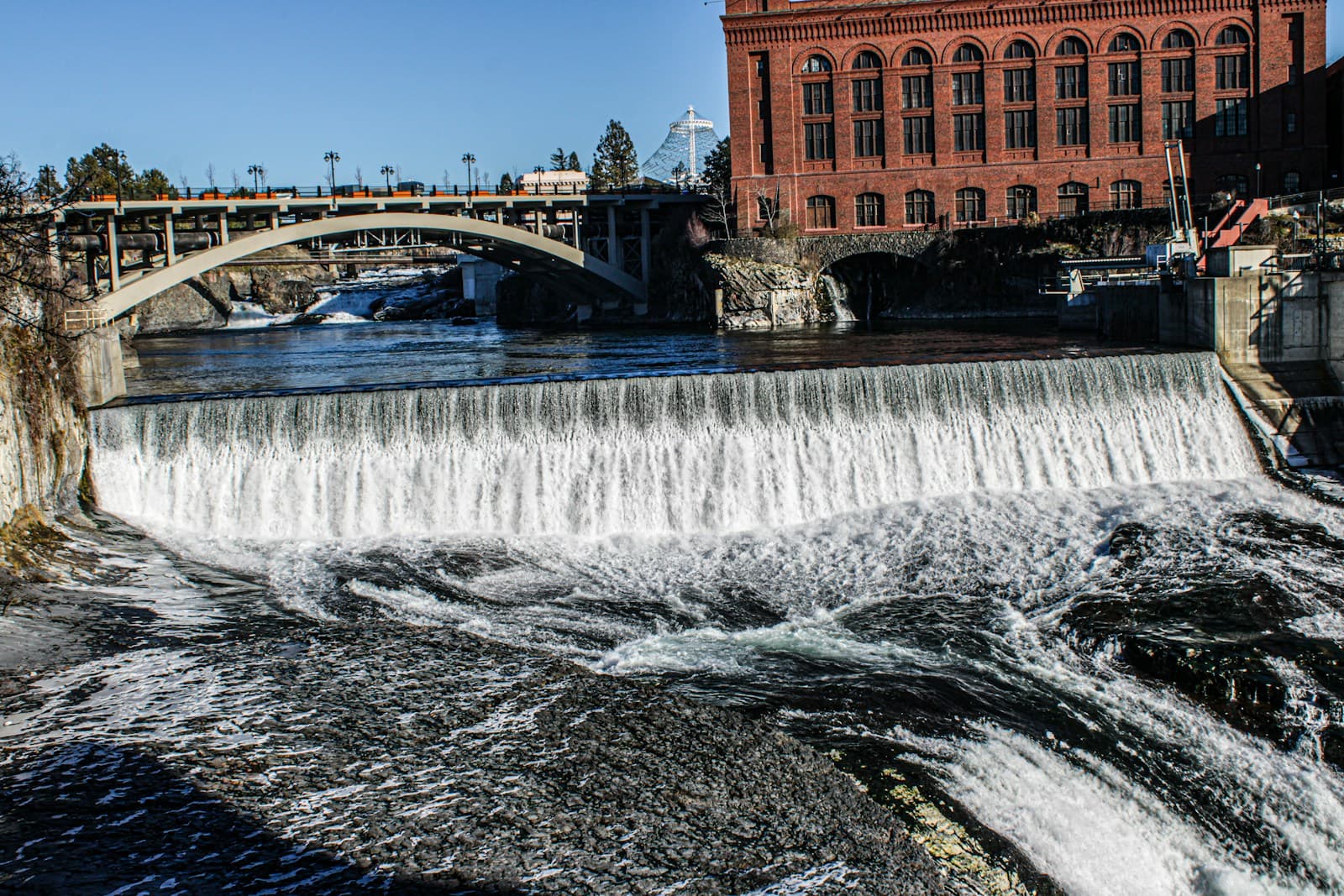 Spokane, Washington cityscape and street view
