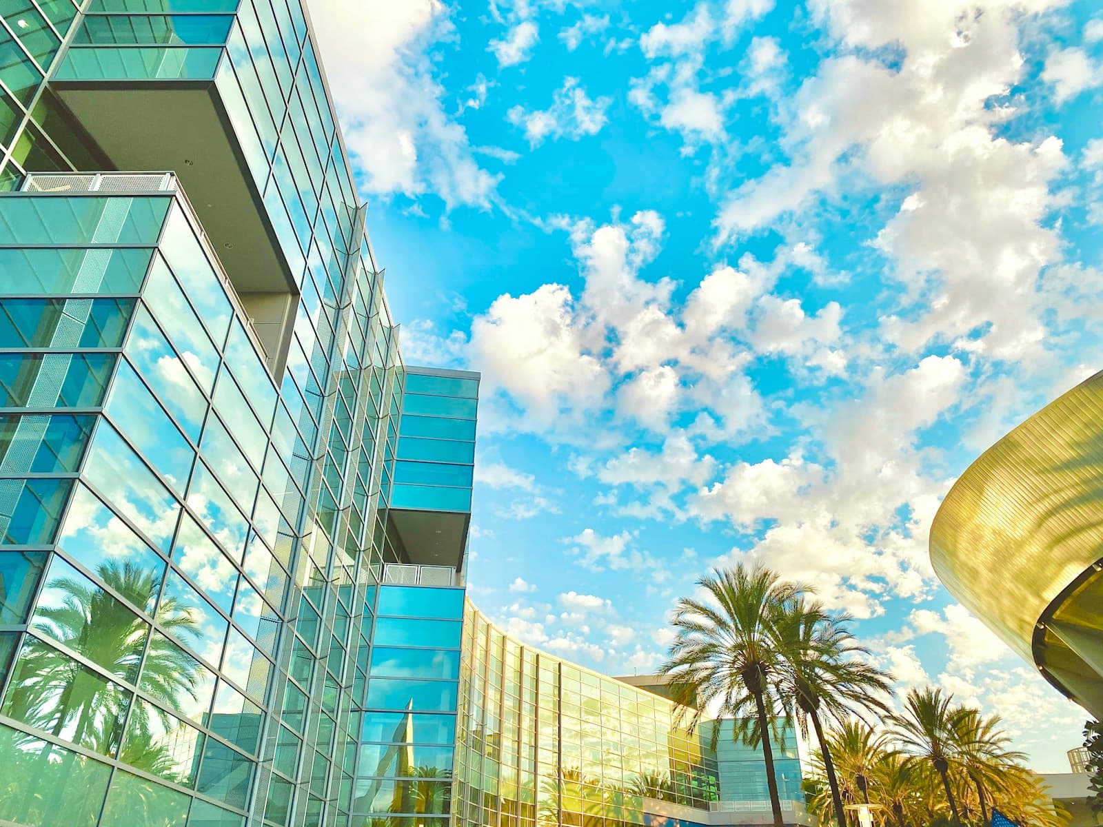 Anaheim, California cityscape and street view