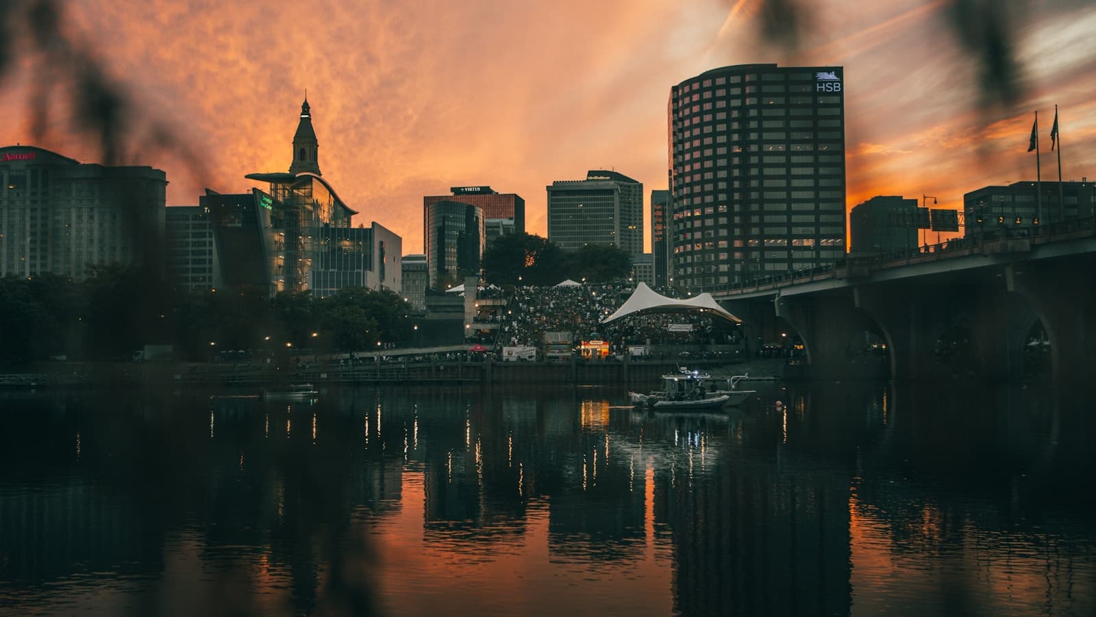 Hartford, Connecticut cityscape and street view