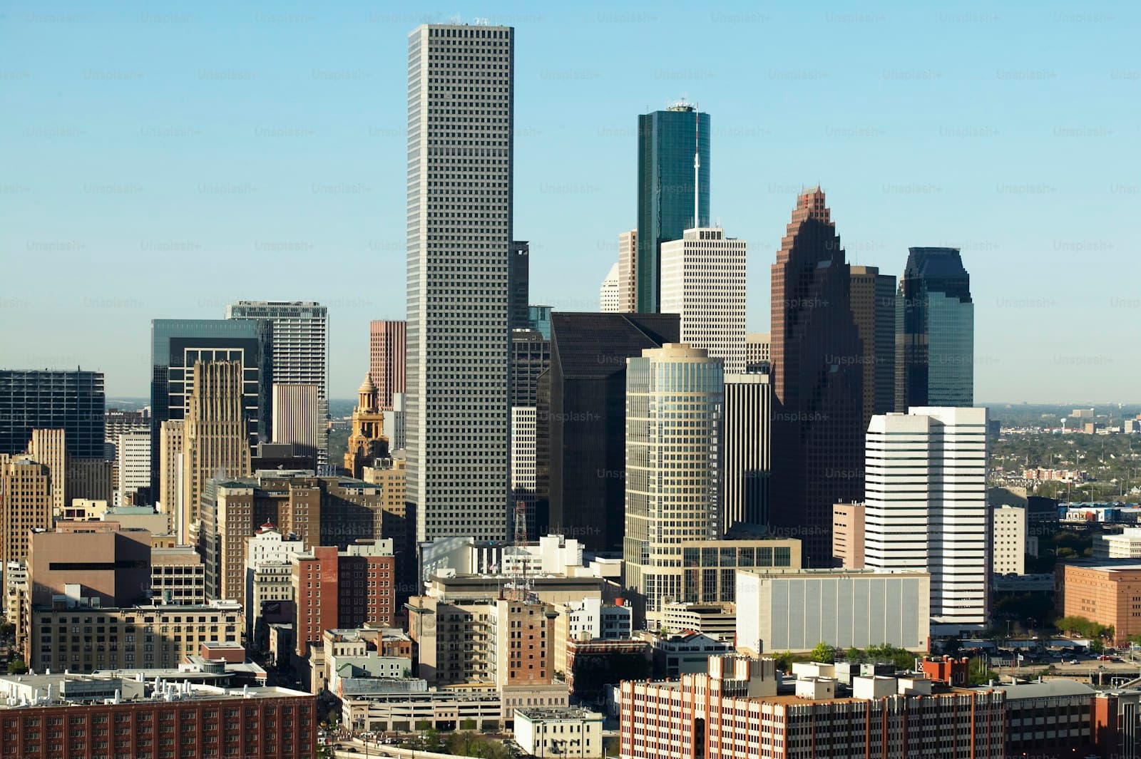 Houston, Texas cityscape and street view