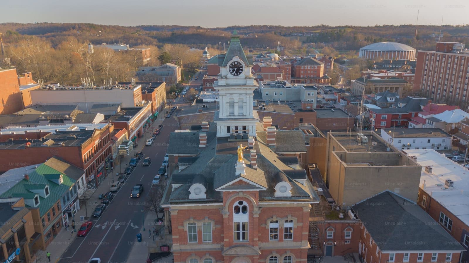 Virginia cityscape and street view
