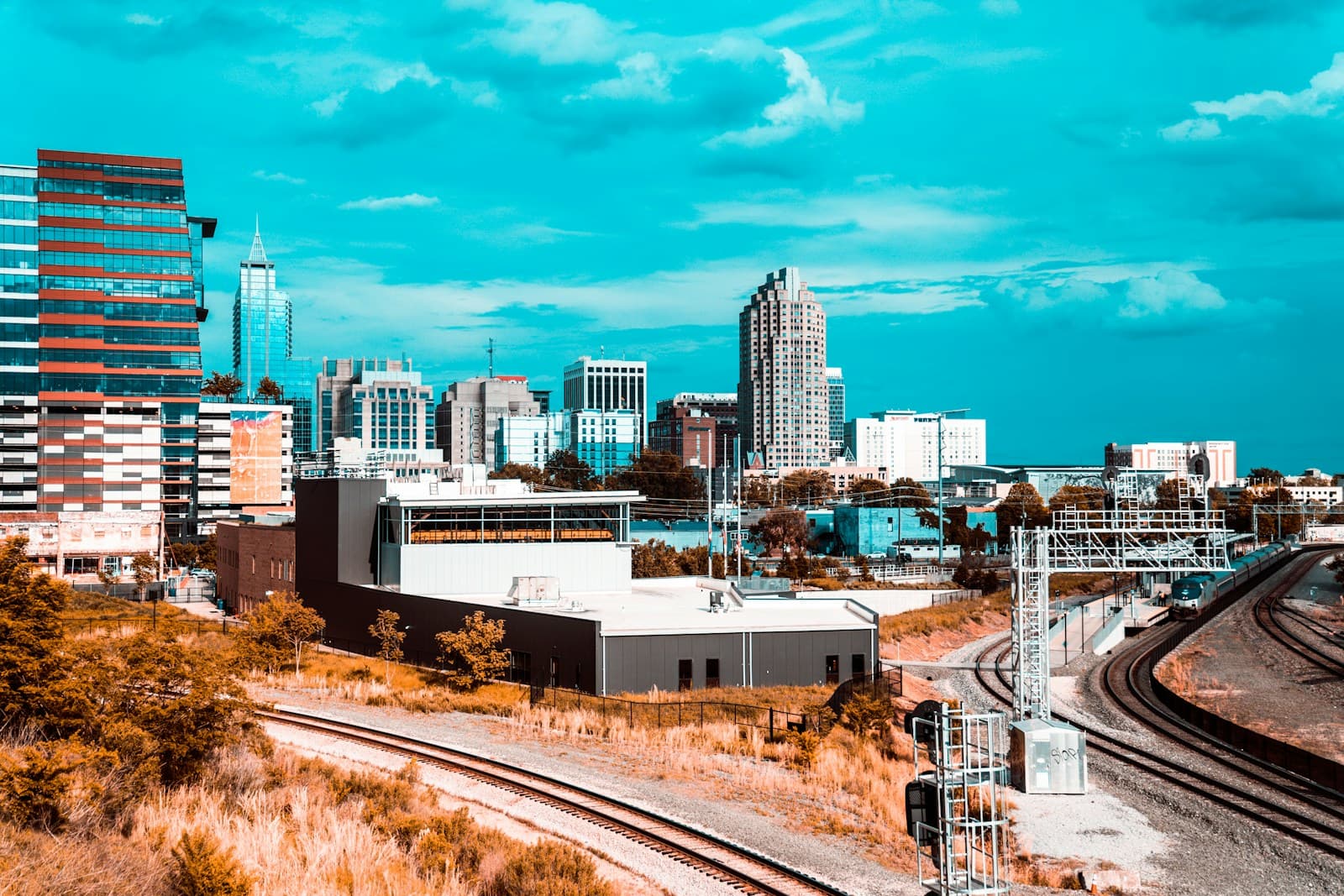 Raleigh, North Carolina cityscape and street view