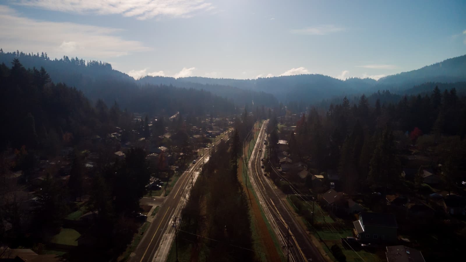 Eugene, Oregon cityscape and street view