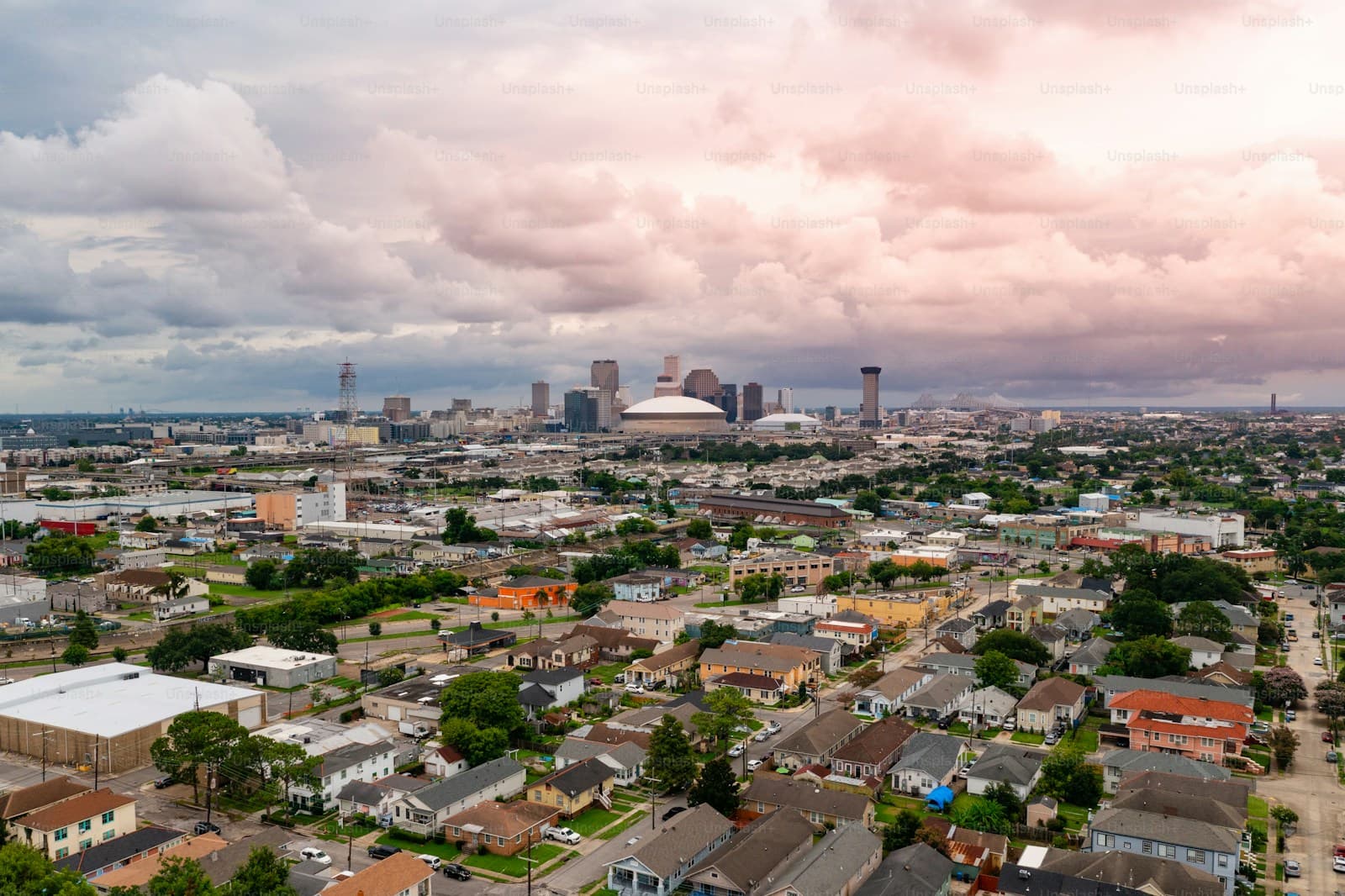 Louisiana cityscape and street view