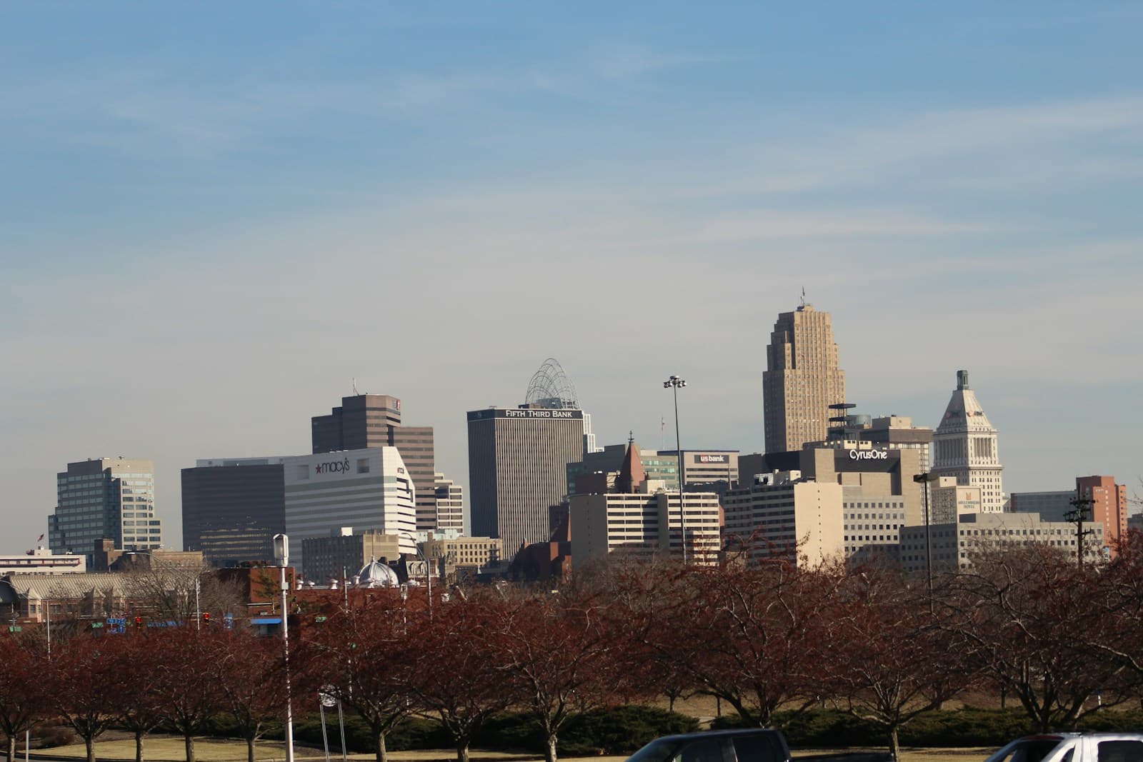 Cincinnati, Ohio cityscape and street view