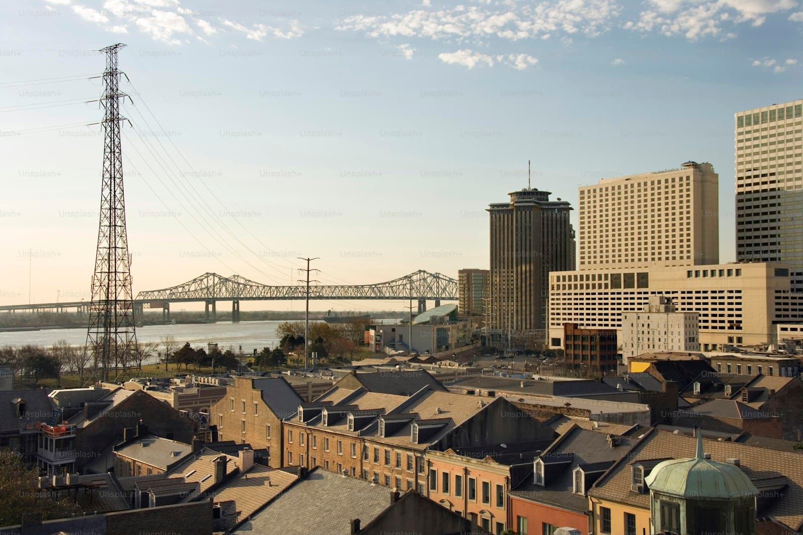 Louisiana cityscape and street view