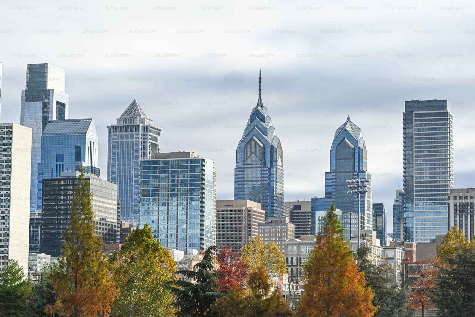 Philadelphia, Pennsylvania cityscape and street view