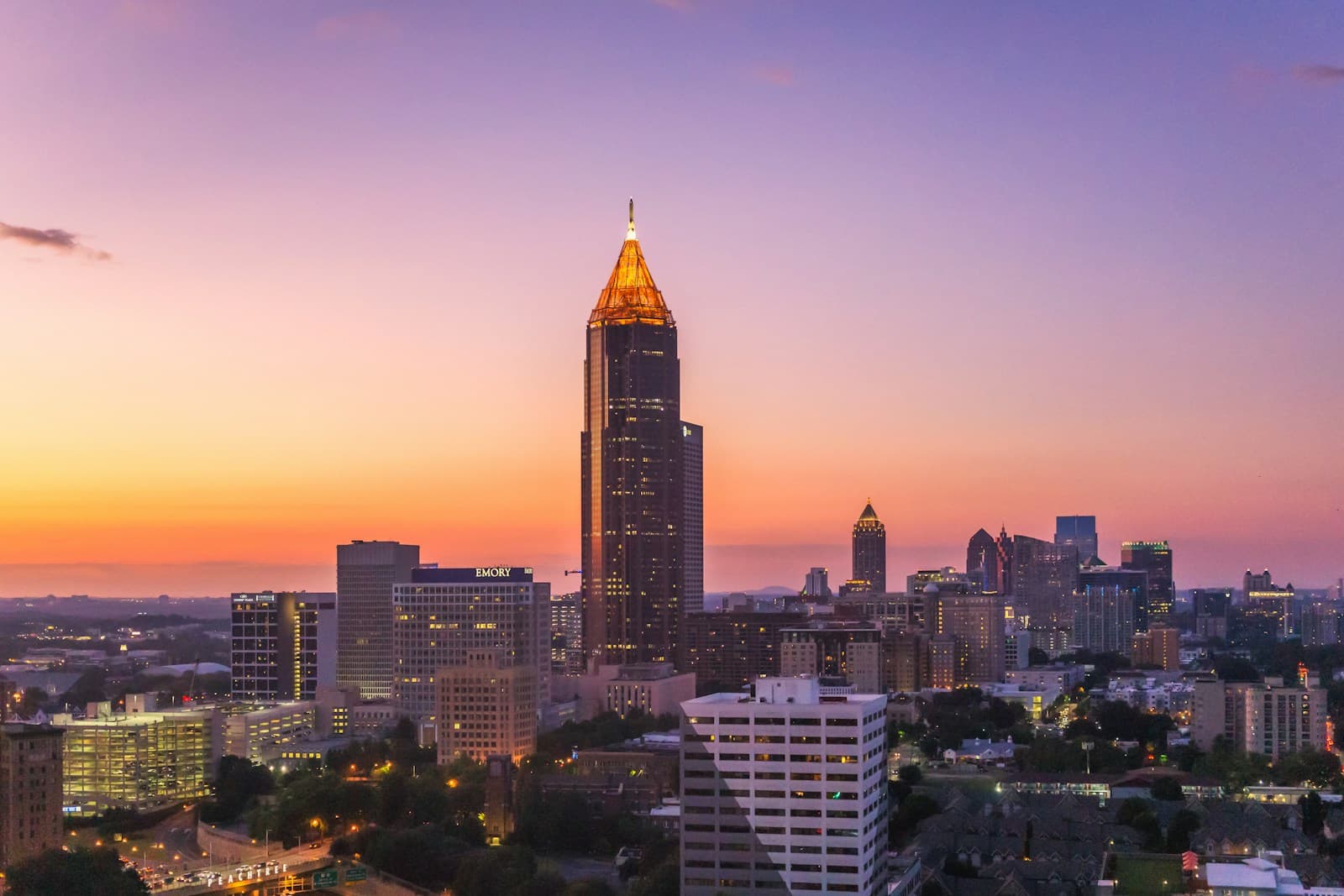 Atlanta, Georgia cityscape and street view