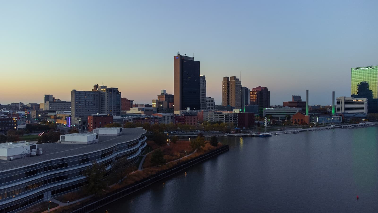 Toledo, Ohio cityscape and street view