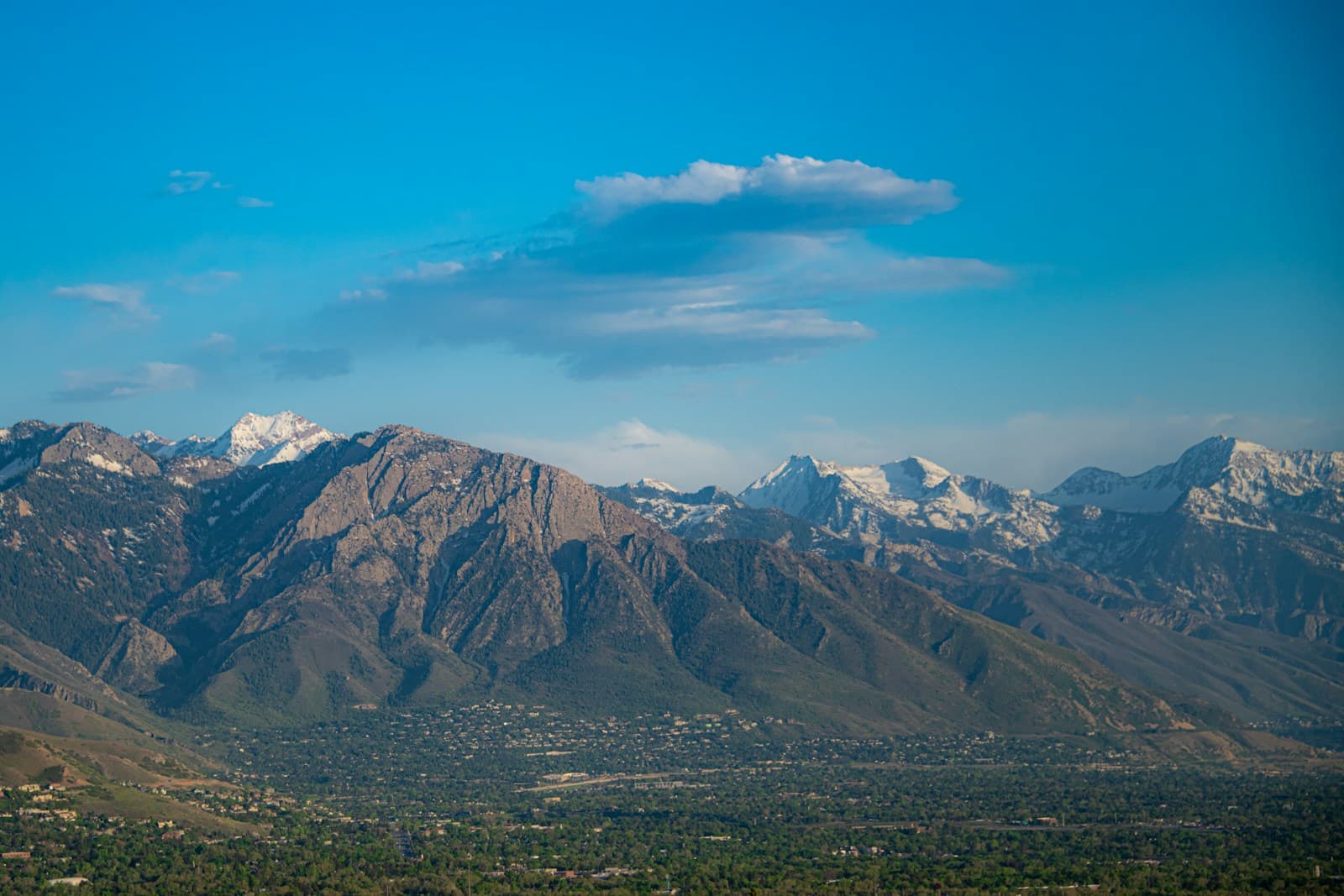 Salt Lake City, Utah cityscape and street view