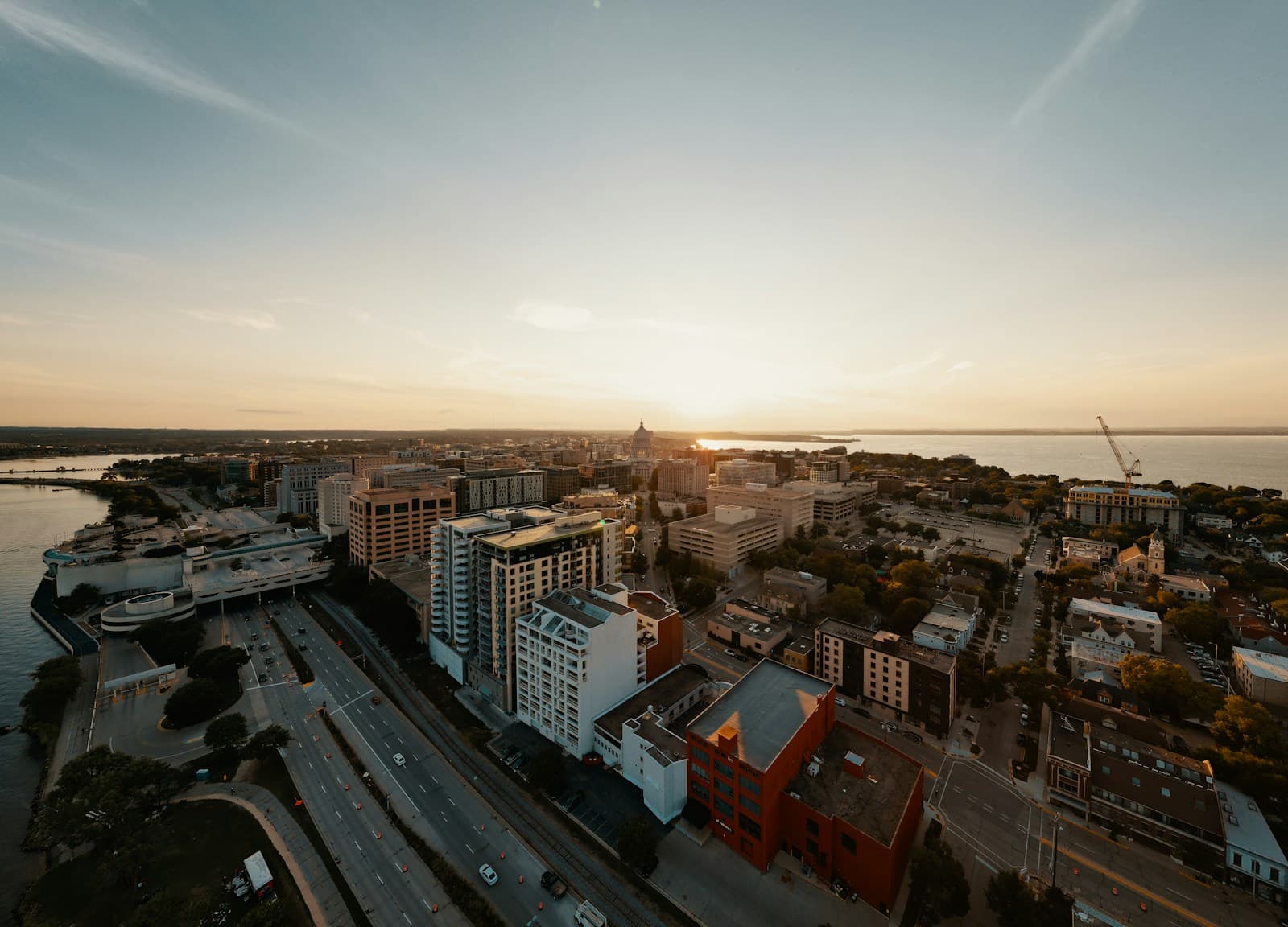 Wisconsin cityscape and street view