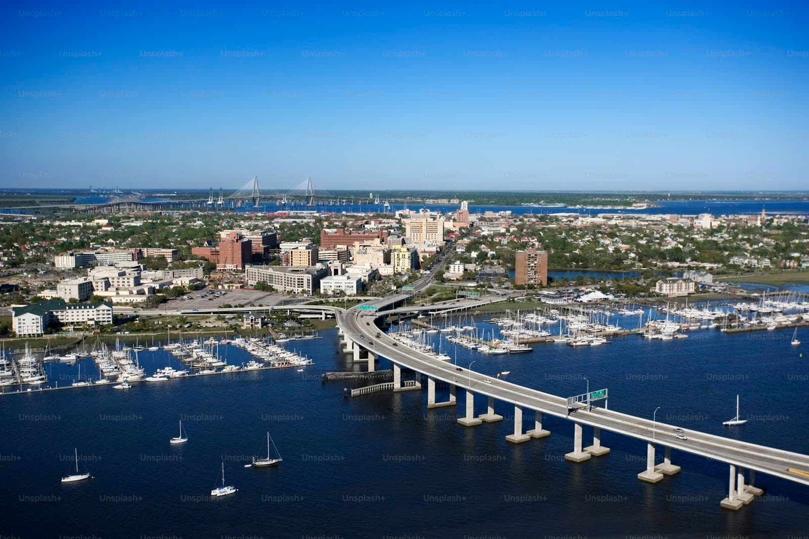 Charleston, South Carolina cityscape and street view