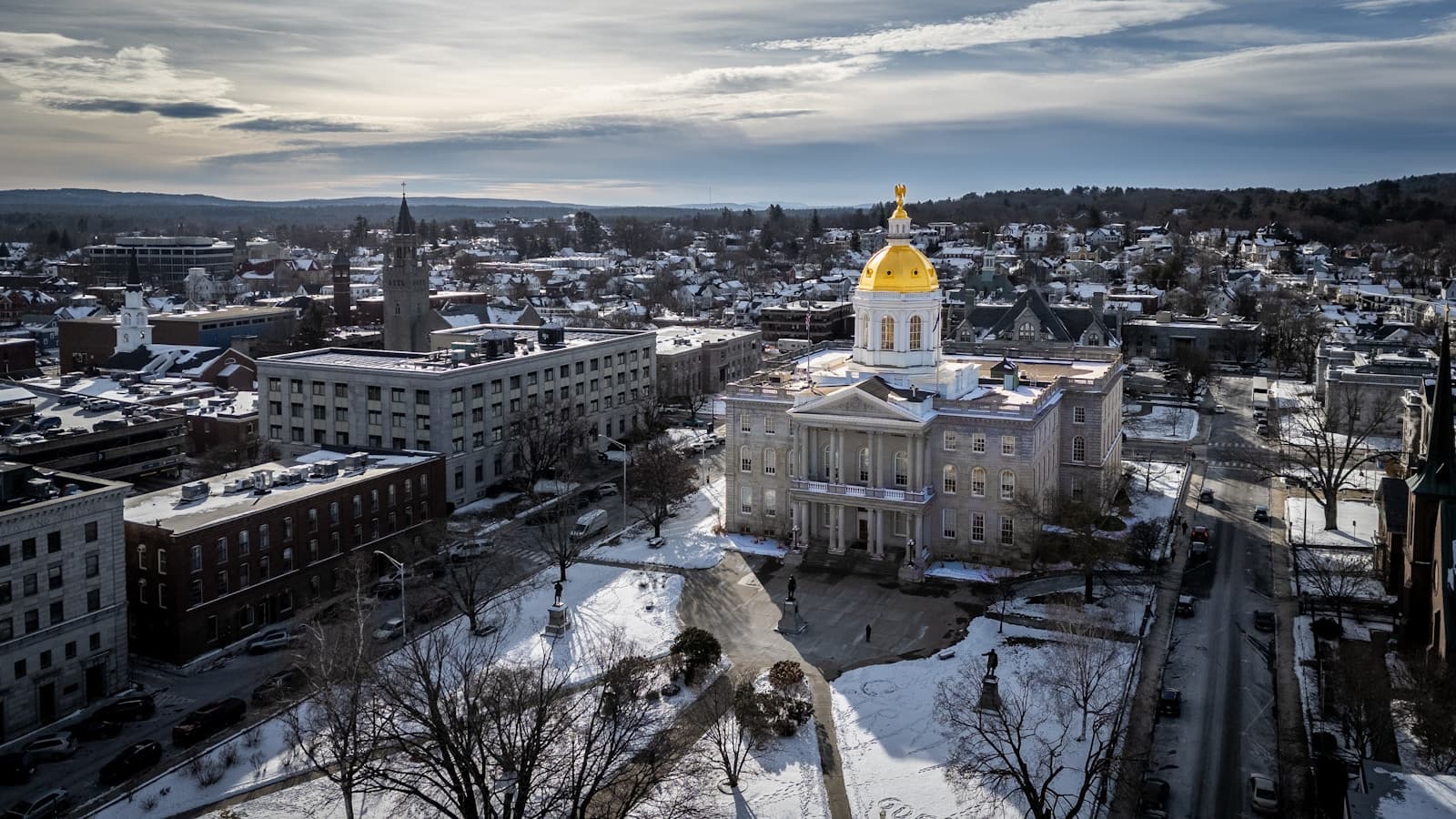 Concord, New Hampshire cityscape and street view