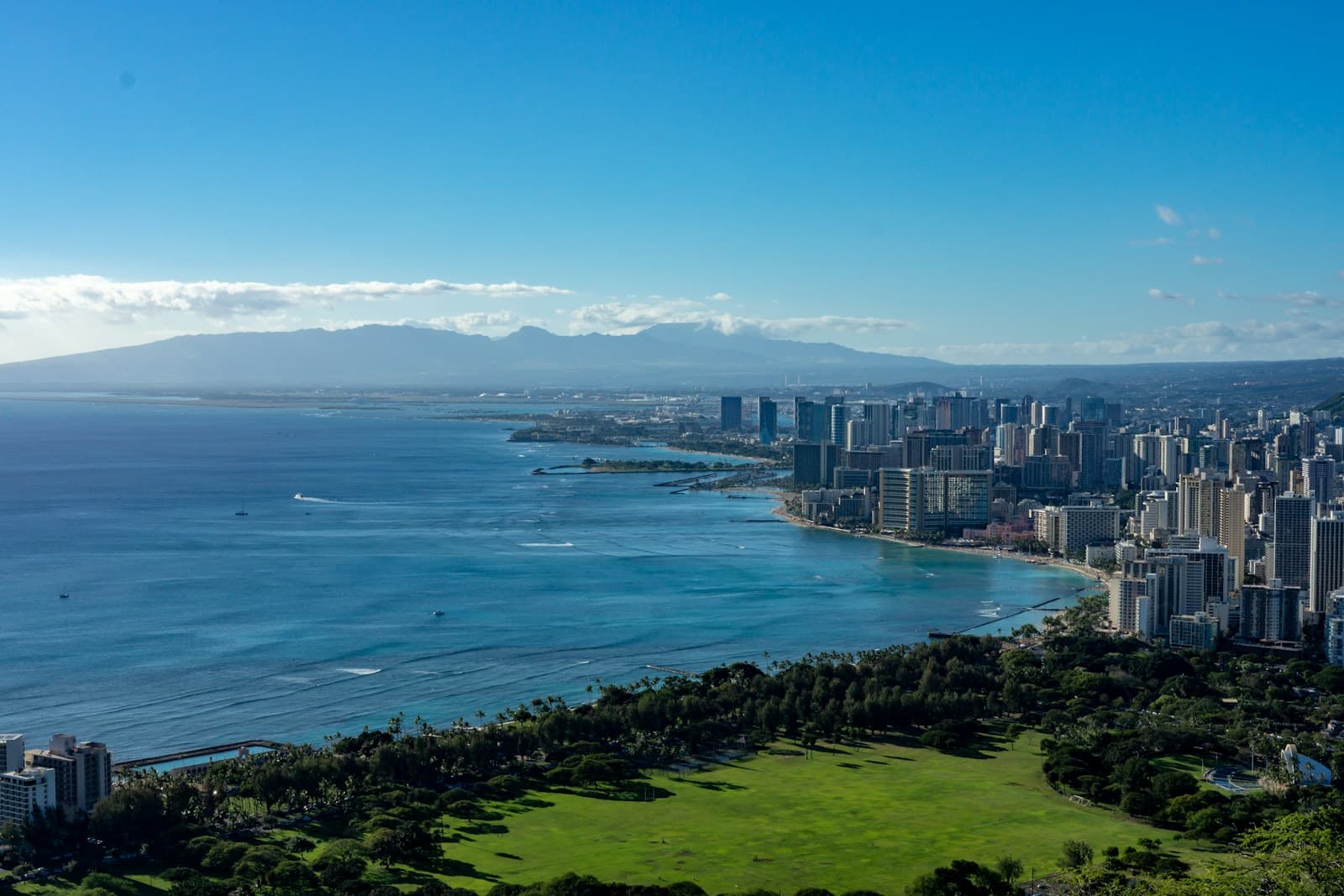 Hawaii cityscape and street view