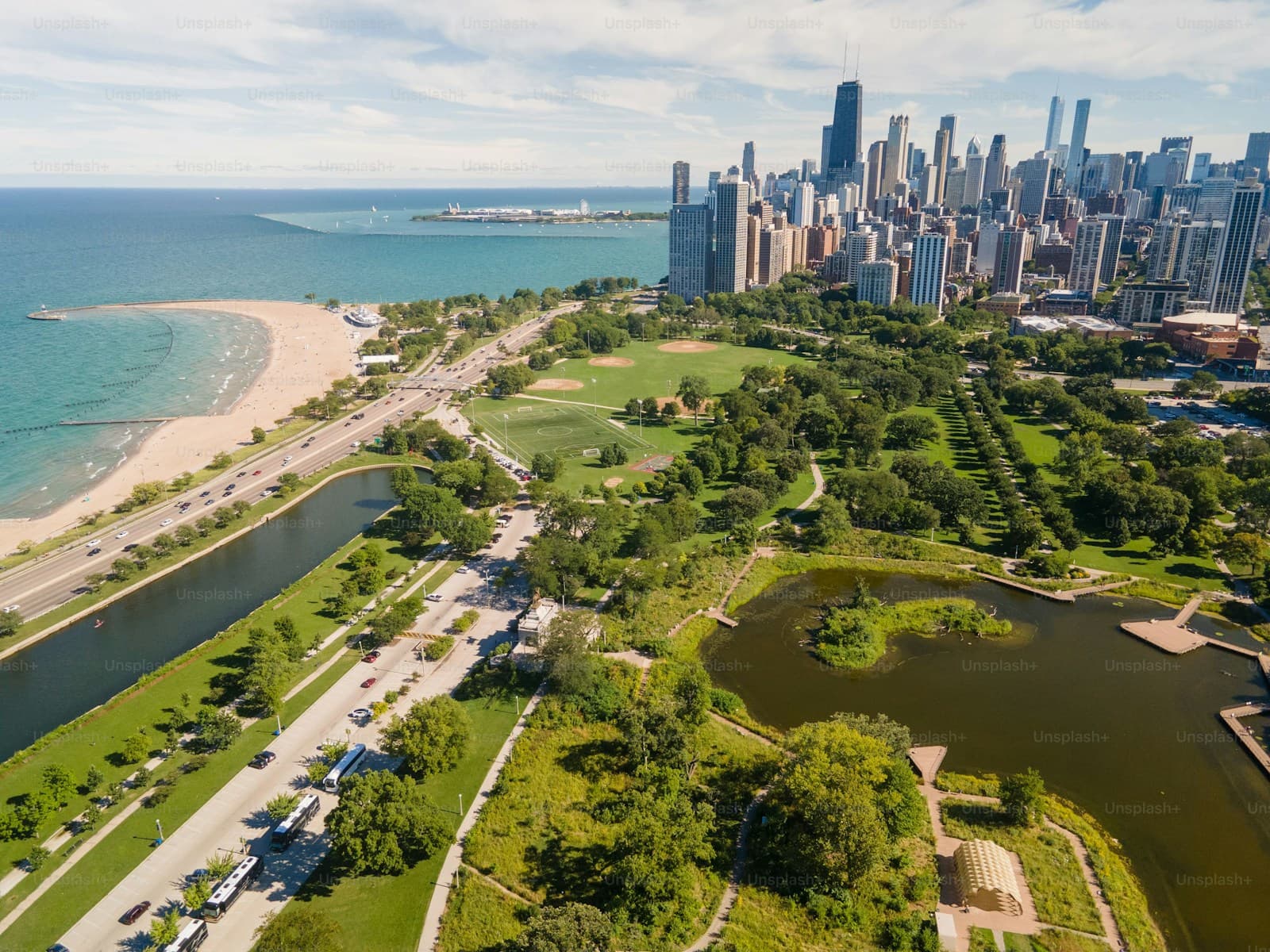Michigan cityscape and street view