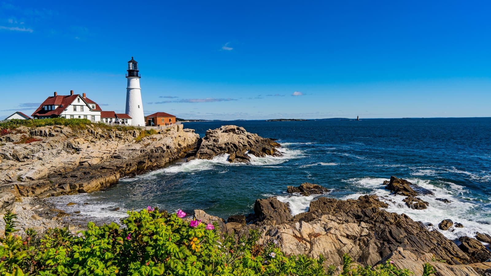 Portland, Maine cityscape and street view