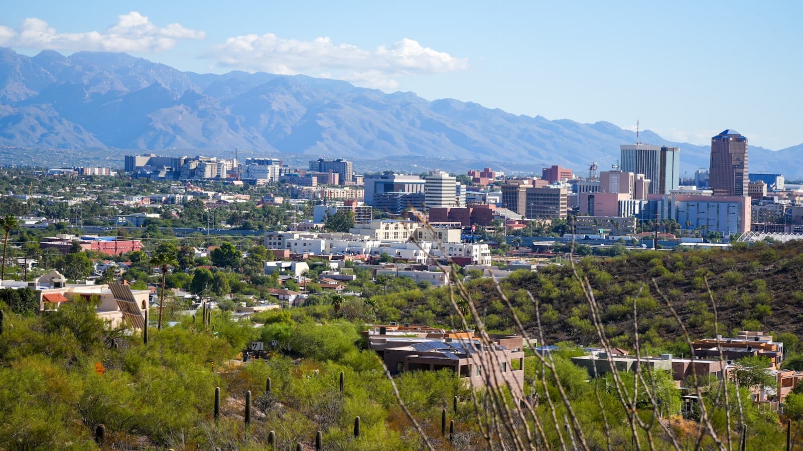 Tucson, Arizona cityscape and street view