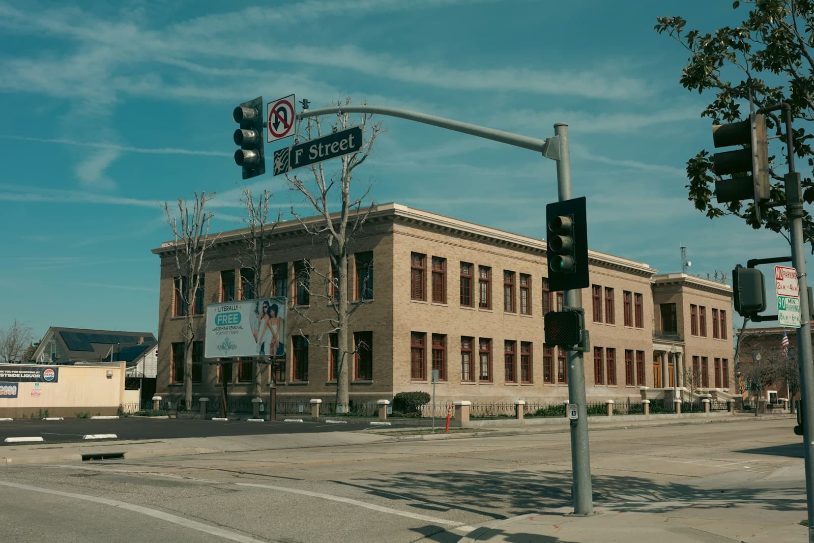 Bakersfield, California cityscape and street view
