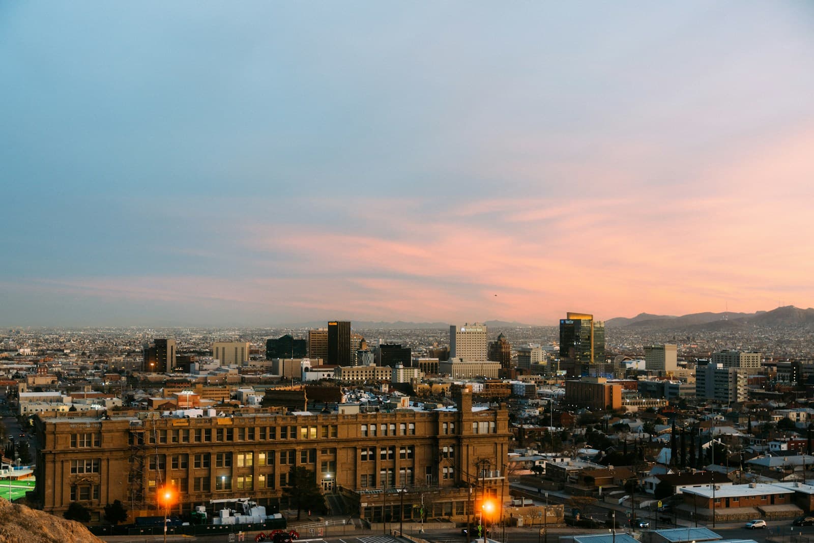 El Paso, Texas cityscape and street view