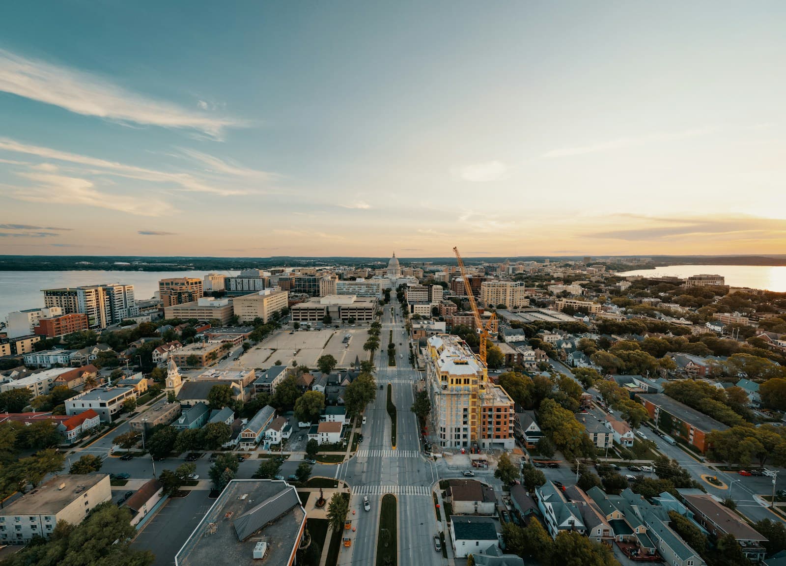 Wisconsin cityscape and street view
