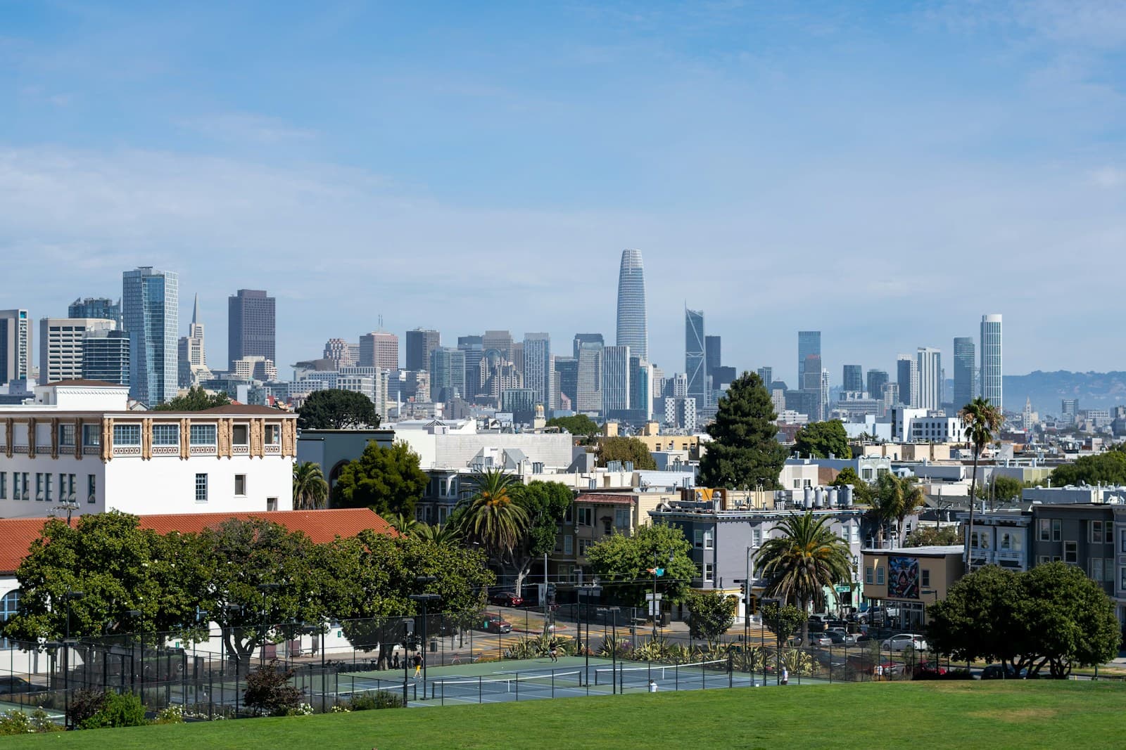 San Francisco, California cityscape and street view
