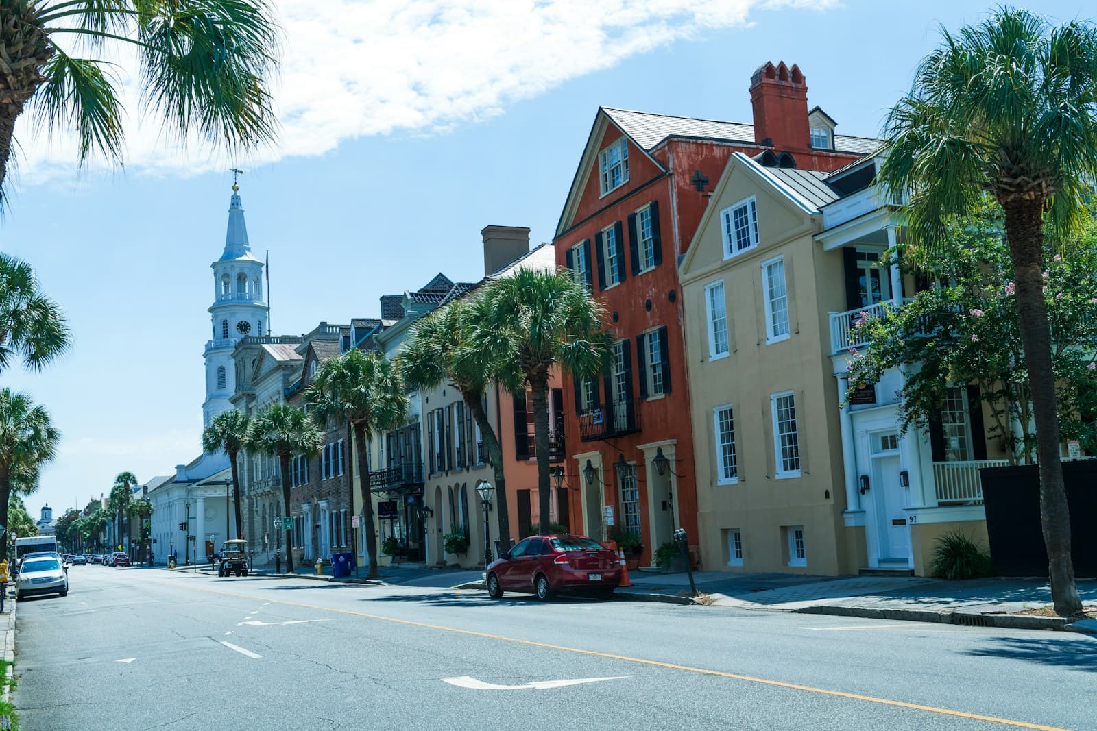 North Charleston, South Carolina cityscape and street view