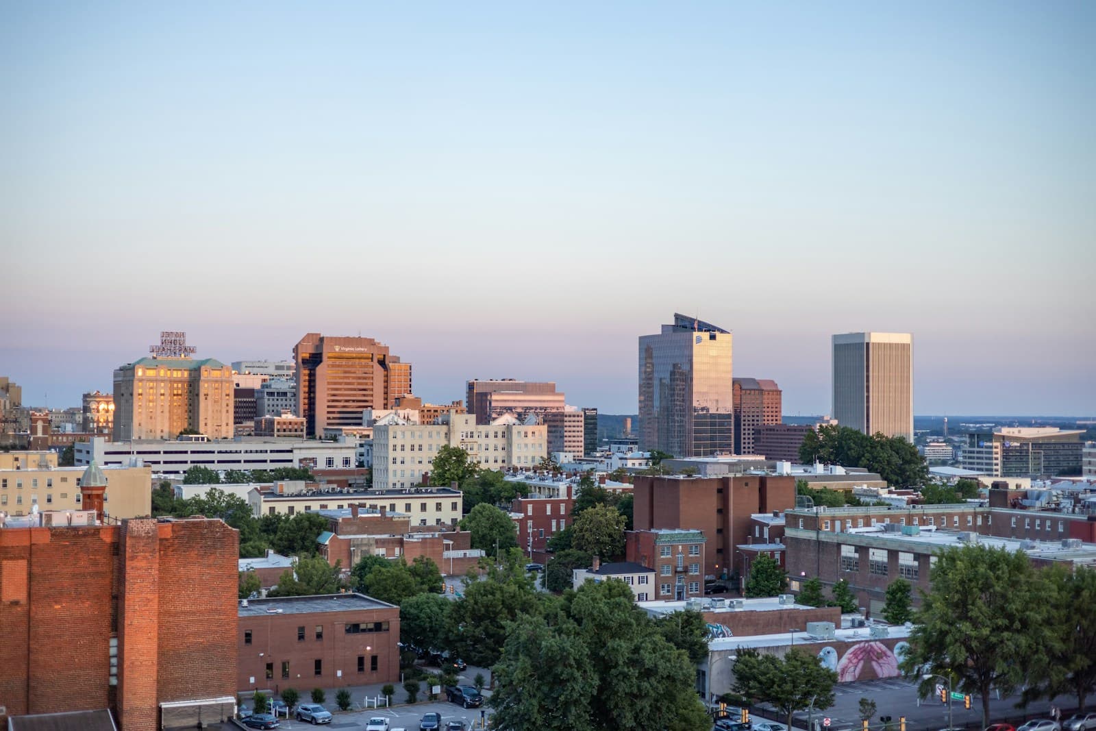 Richmond, Virginia cityscape and street view