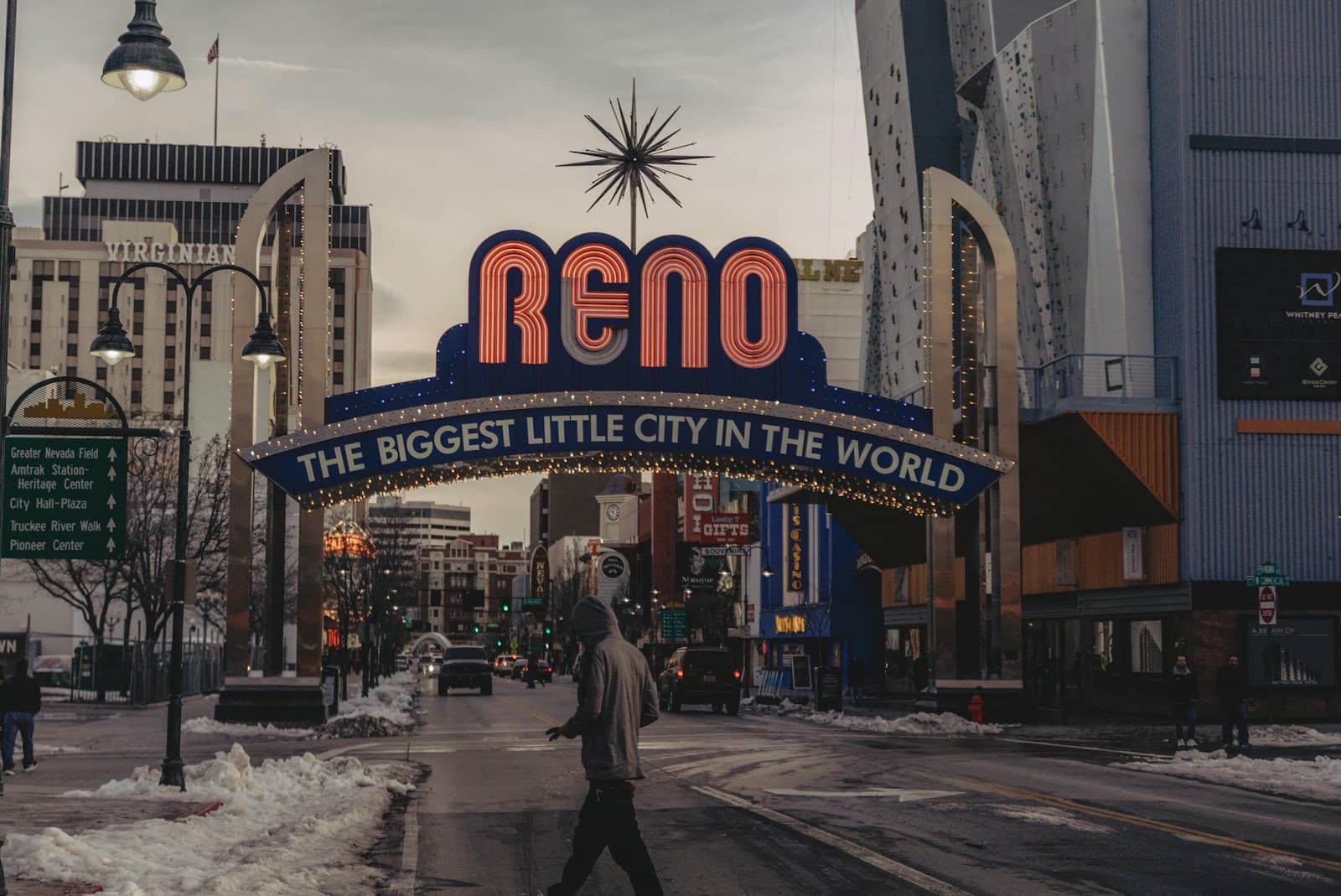Reno, Nevada cityscape and street view