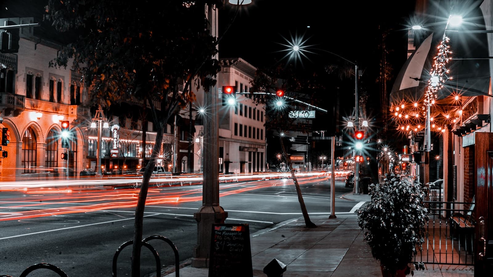 Riverside, California cityscape and street view