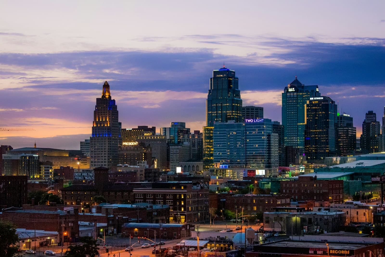 Kansas cityscape and street view