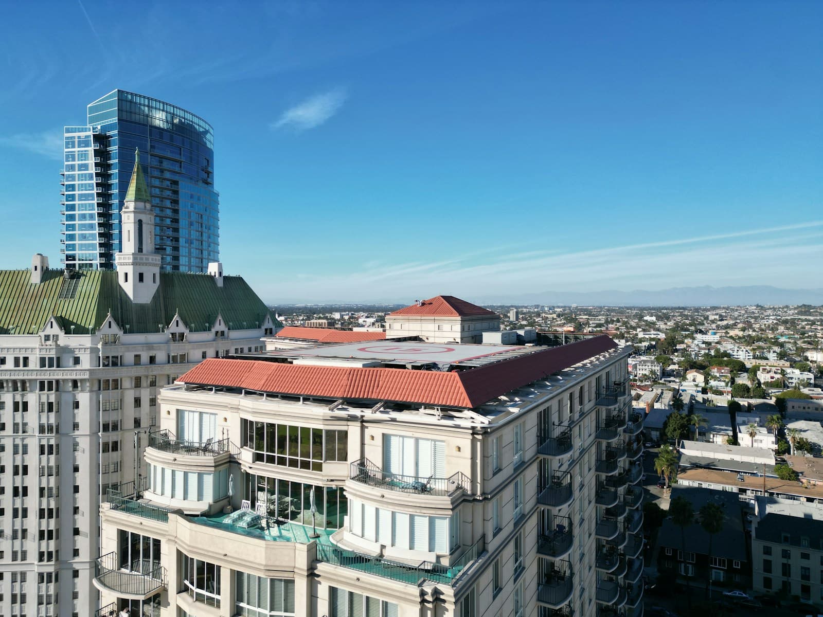 Long Beach, California cityscape and street view